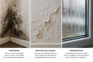 Humidité dans la maison : causes, risques et solutions pour protéger durablement votre logement 1 moisissure, condensation, peinture qui cloque