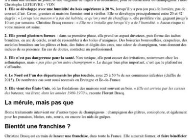 La Voix du Nord 21 Mai 2019 Article mérule 6