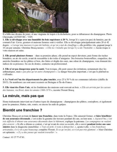 La Voix du Nord 21 Mai 2019 Article mérule 6